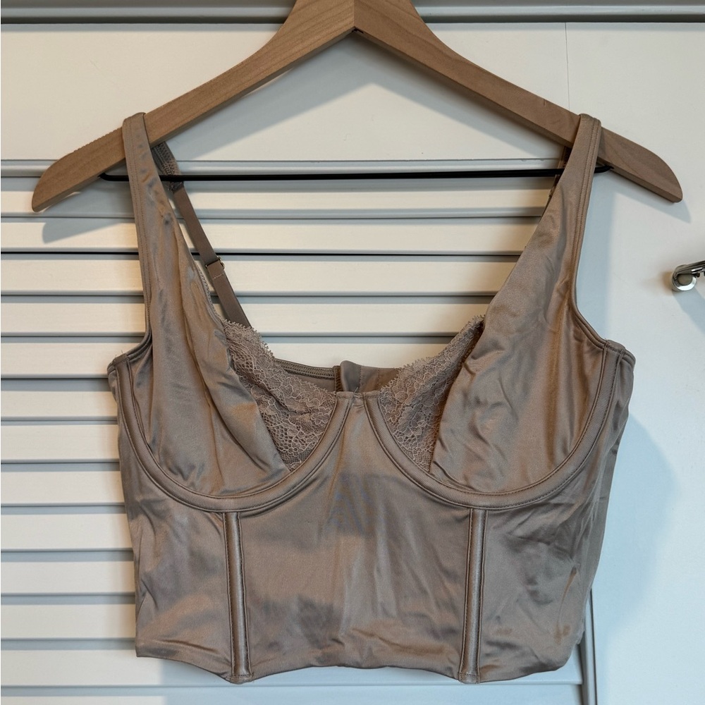 Abercrombie & Fitch Tan Lace bustier top